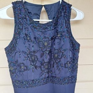 Je Matadi blue bedazzled evening gown, 18